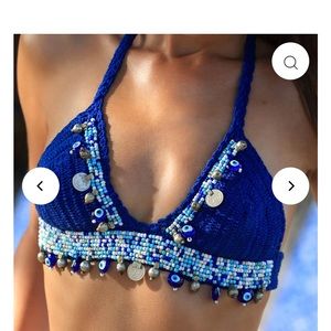 Andi Bagus Crochet evil eye top